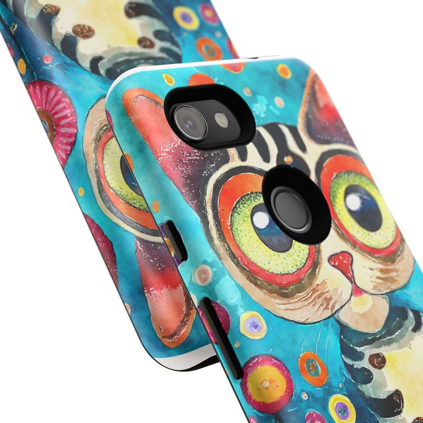 Here Kitty Kitty, Colorful Cat Phone Case - Unique Artistic Design for Cat Lovers