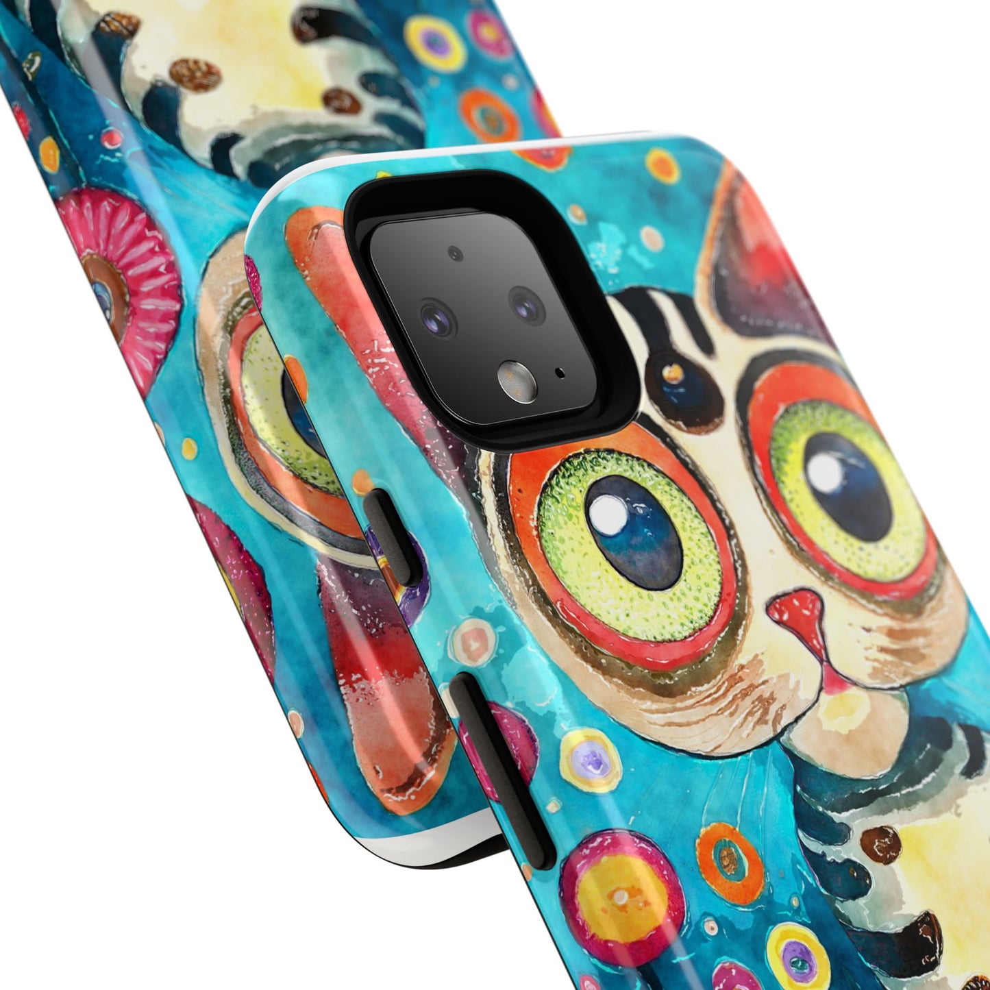 Here Kitty Kitty, Colorful Cat Phone Case - Unique Artistic Design for Cat Lovers