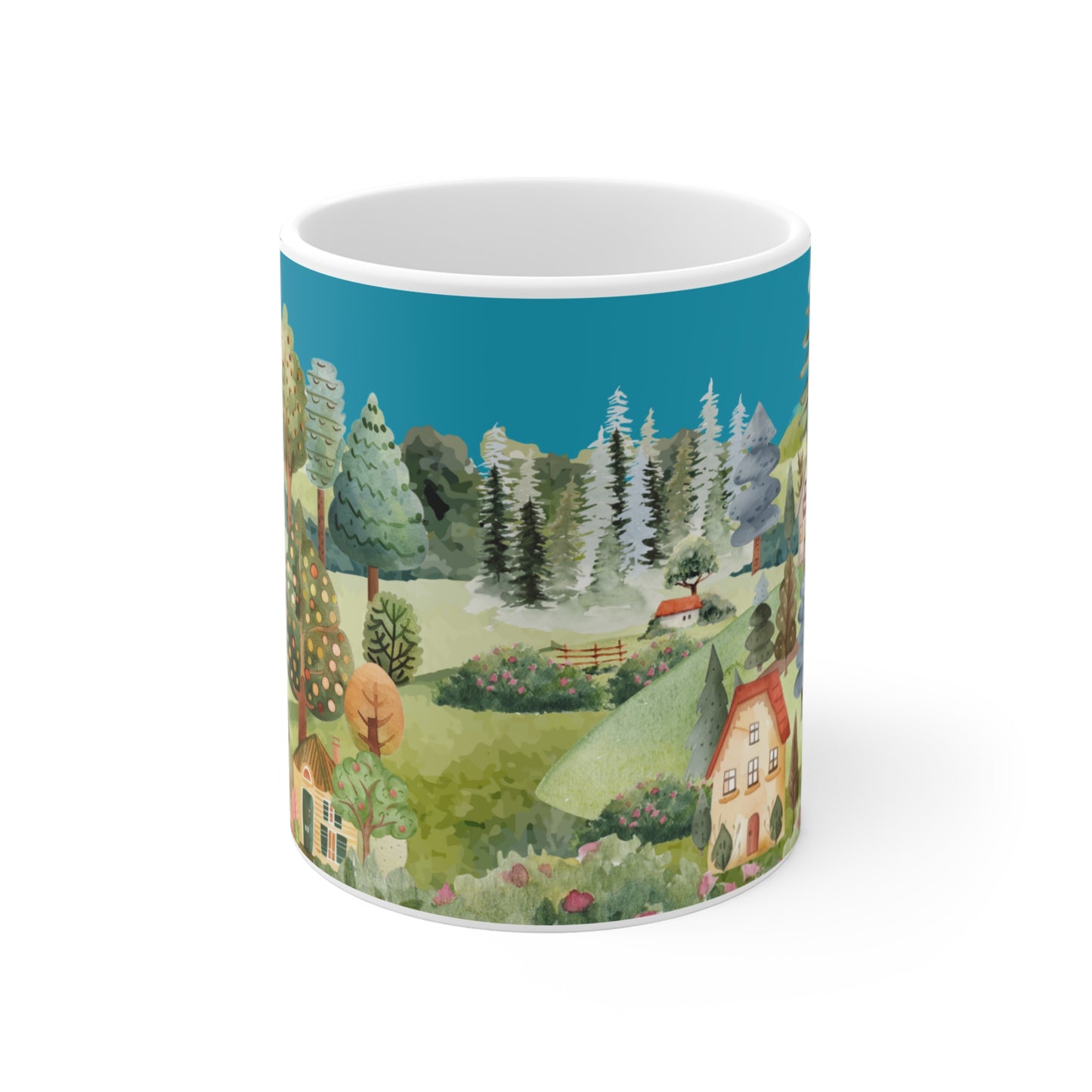 Village Life Ceramic Mug 11oz