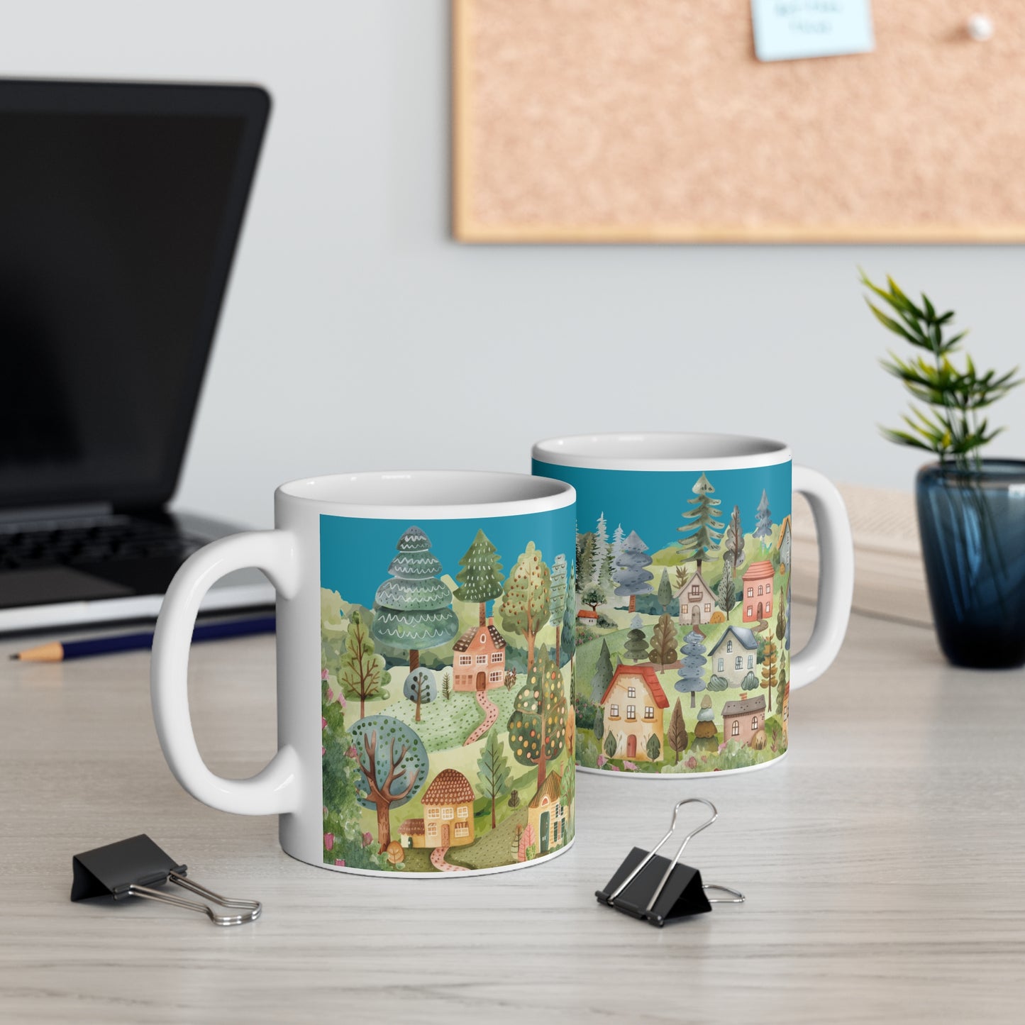 Village Life Ceramic Mug 11oz