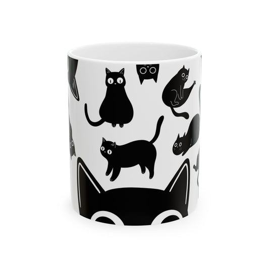 CURIOUS CAT Ceramic Mystery Mug, 11oz  [FREE SHIPPING]