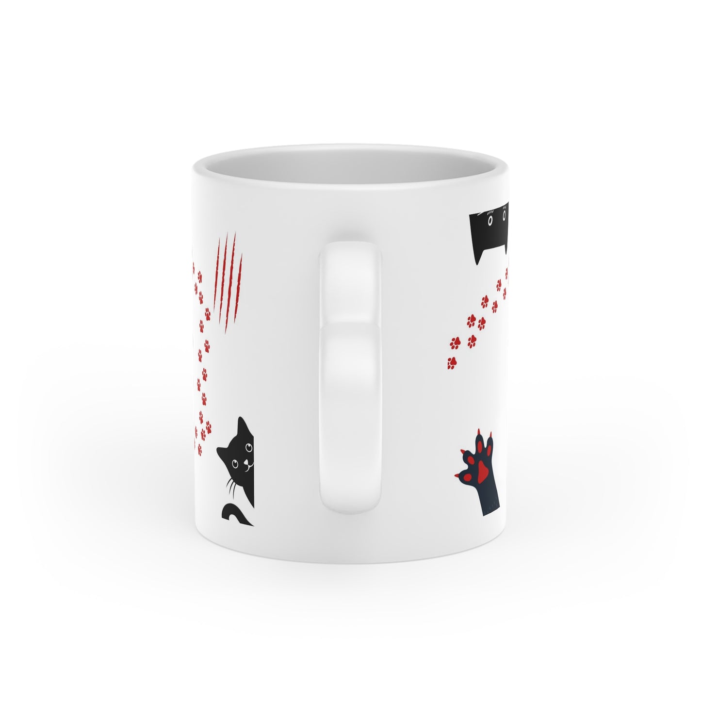 Morning Murder Meow Heart-Shaped Mug