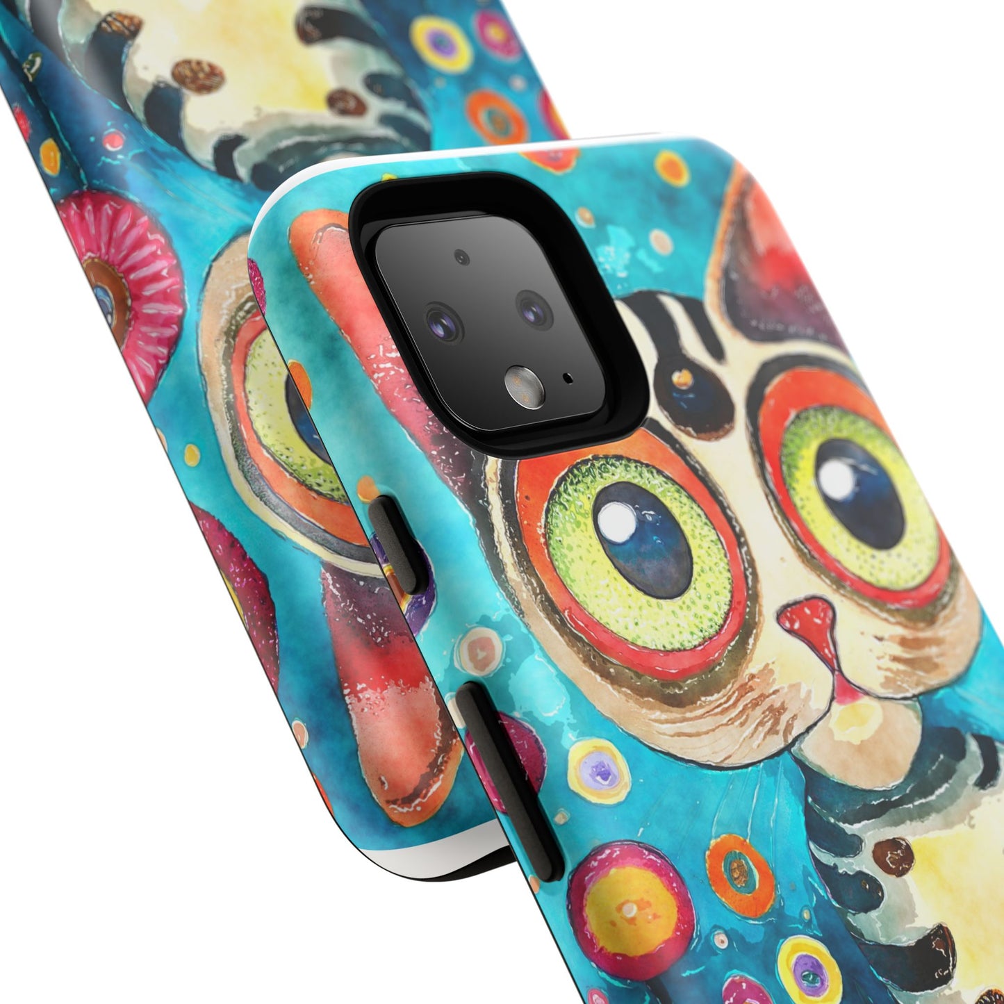 Here Kitty Kitty, Colorful Cat Phone Case - Unique Artistic Design for Cat Lovers