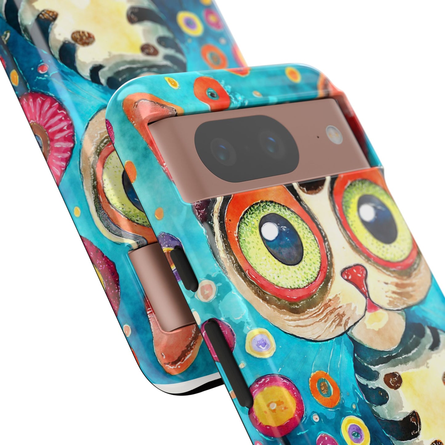 Here Kitty Kitty, Colorful Cat Phone Case - Unique Artistic Design for Cat Lovers