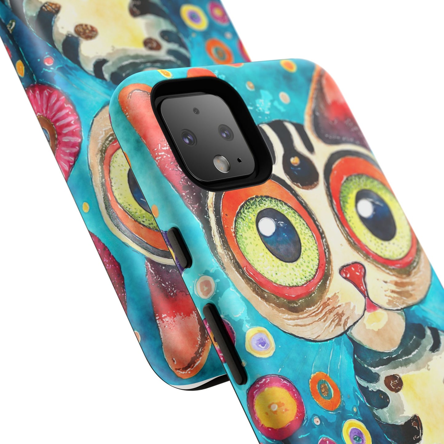 Here Kitty Kitty, Colorful Cat Phone Case - Unique Artistic Design for Cat Lovers