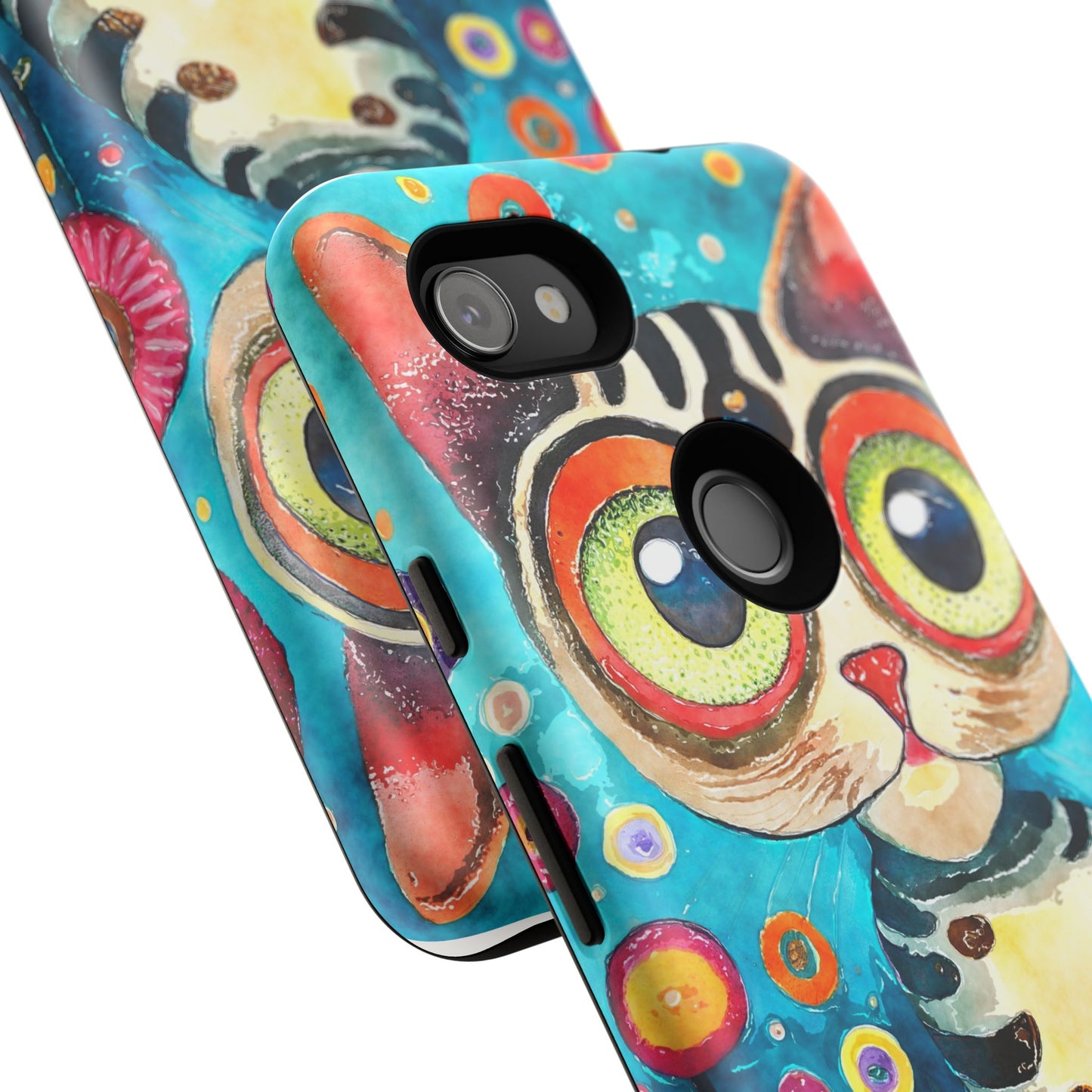 Here Kitty Kitty, Colorful Cat Phone Case - Unique Artistic Design for Cat Lovers