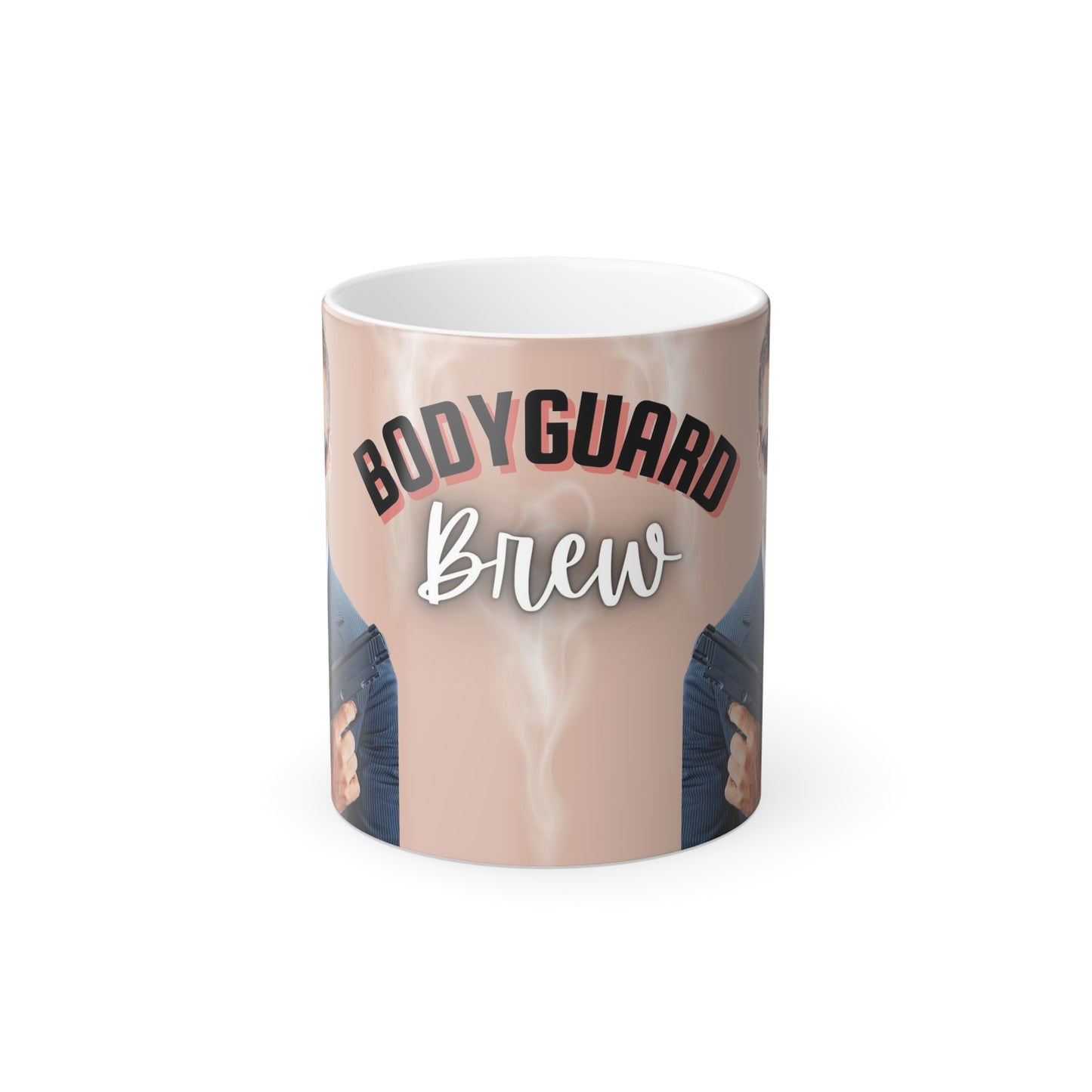 Bodyguard Brew Guns Crossed Morphing Mug, 11oz  [FREE SHIPPING]