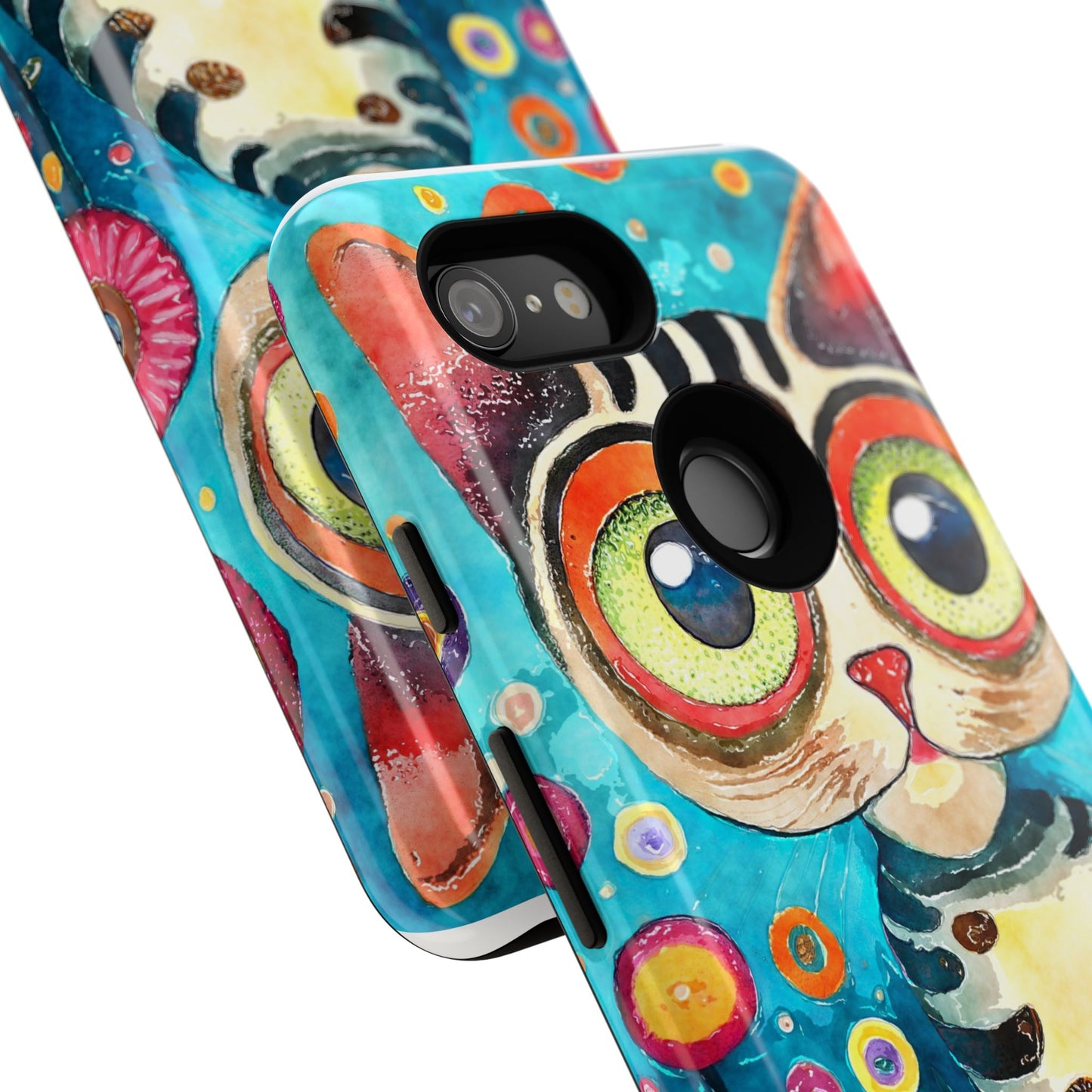 Here Kitty Kitty, Colorful Cat Phone Case - Unique Artistic Design for Cat Lovers