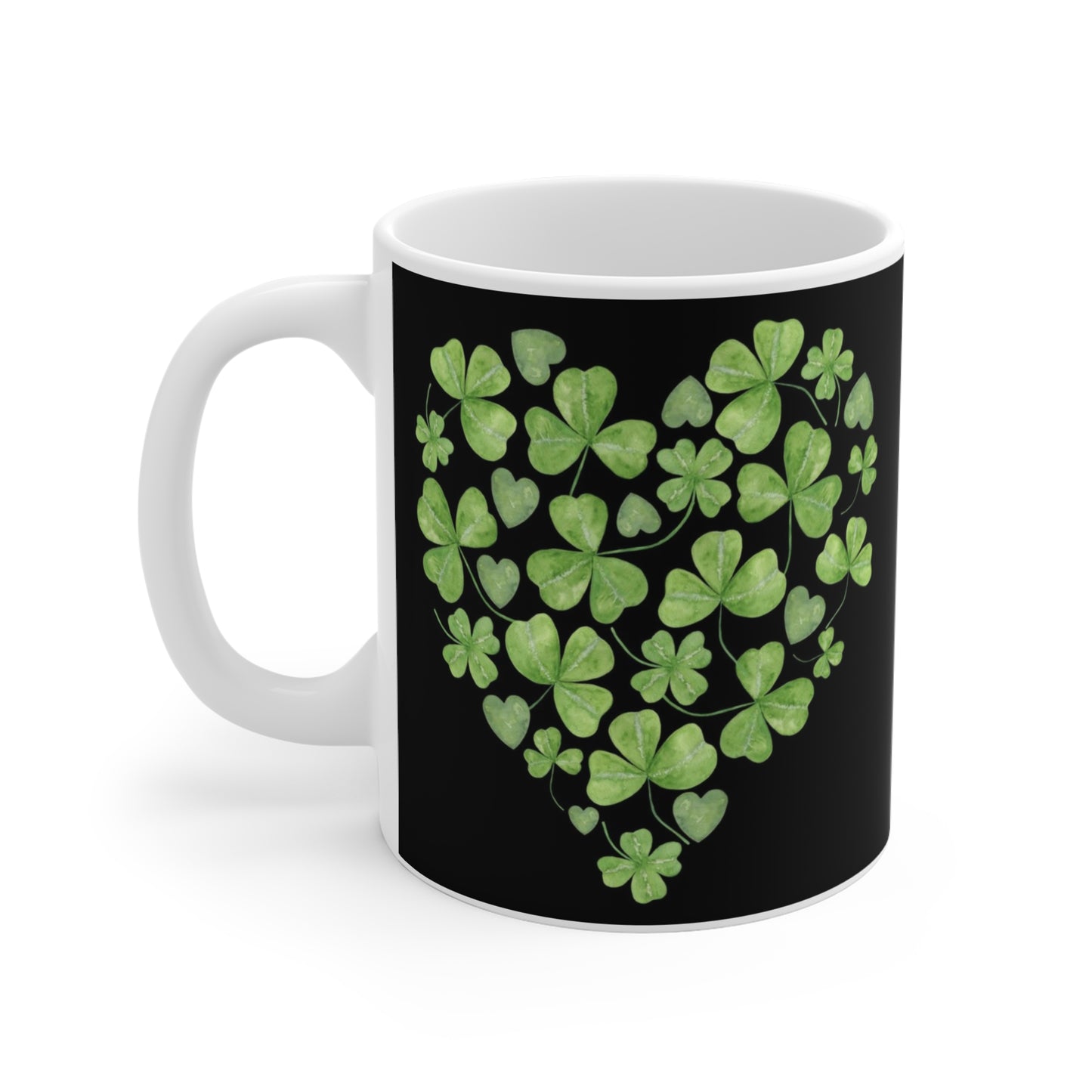 Shamrock Heart Custom Created Ceramic Mug 11oz