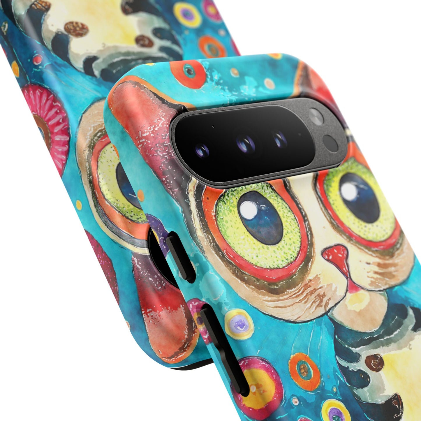 Here Kitty Kitty, Colorful Cat Phone Case - Unique Artistic Design for Cat Lovers