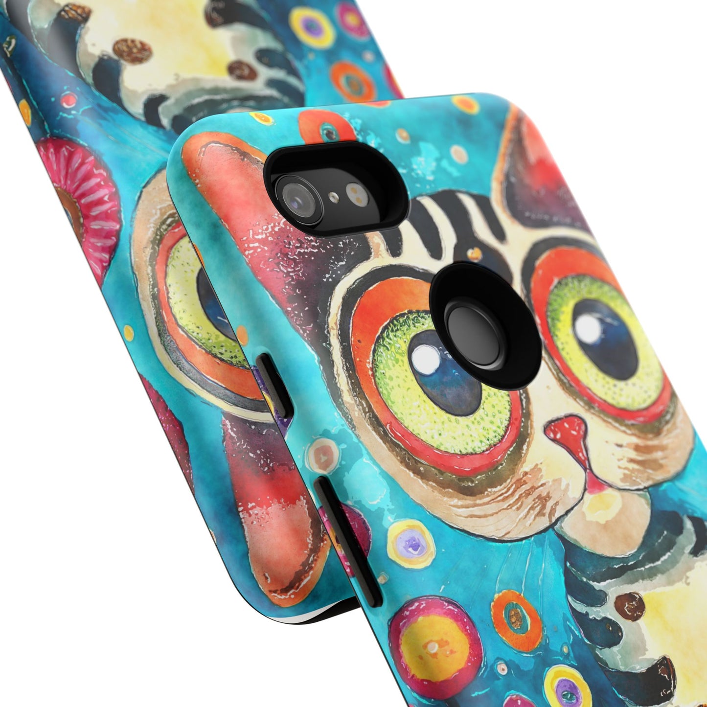 Here Kitty Kitty, Colorful Cat Phone Case - Unique Artistic Design for Cat Lovers