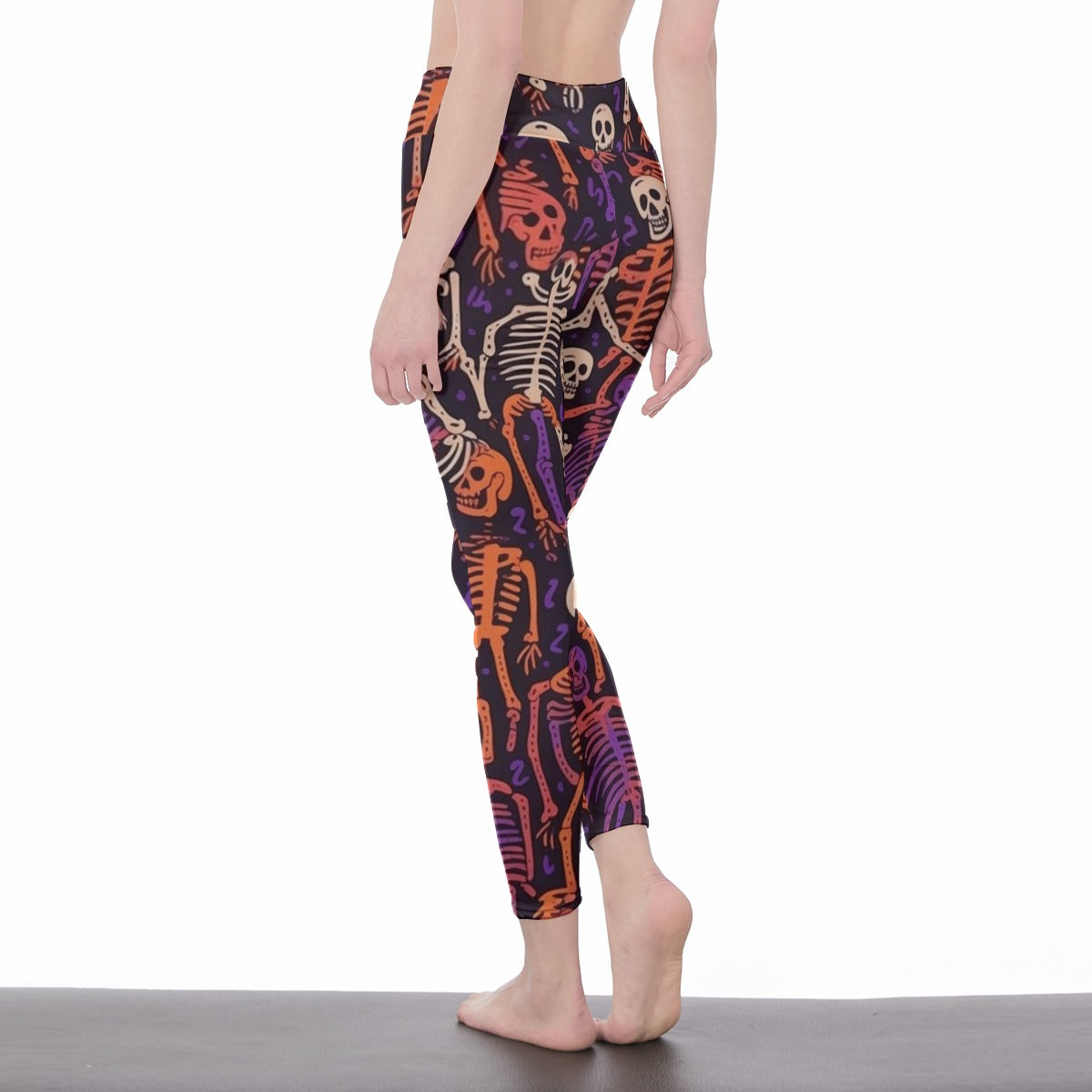 Good Bones Women's High Waist Halloween Skeleton Leggings | Side Stitch Closure