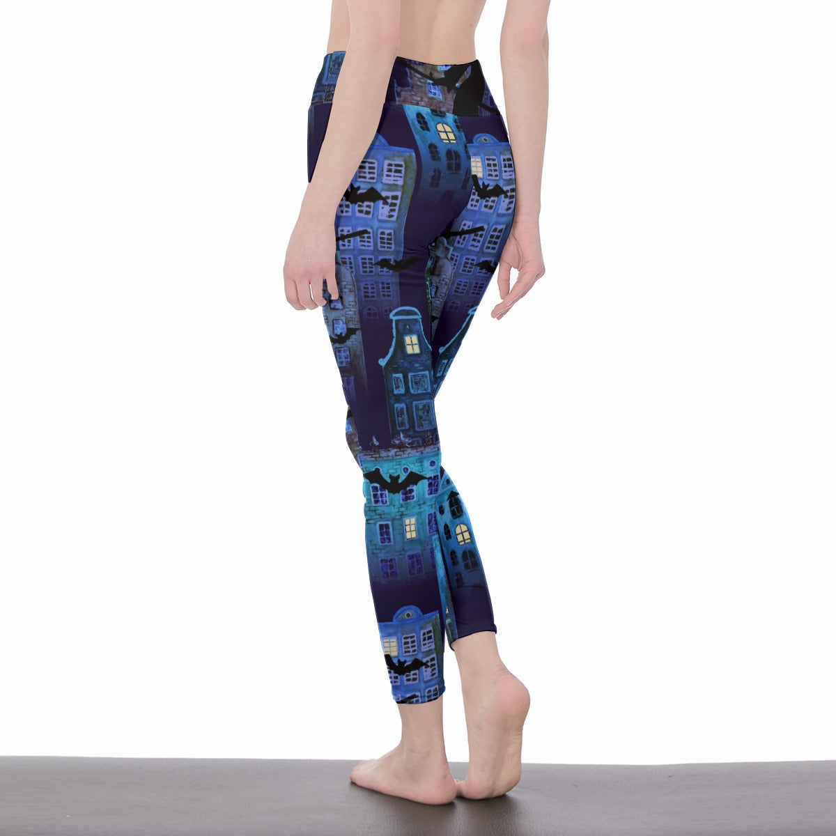 Night Rider Women's High Waist Halloween Leggings | Side Stitch Closure