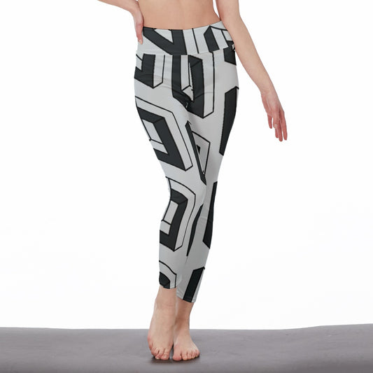 Box Me In All-Over Print Women's High Waist Leggings | Side Stitch Closure | XS-5XL