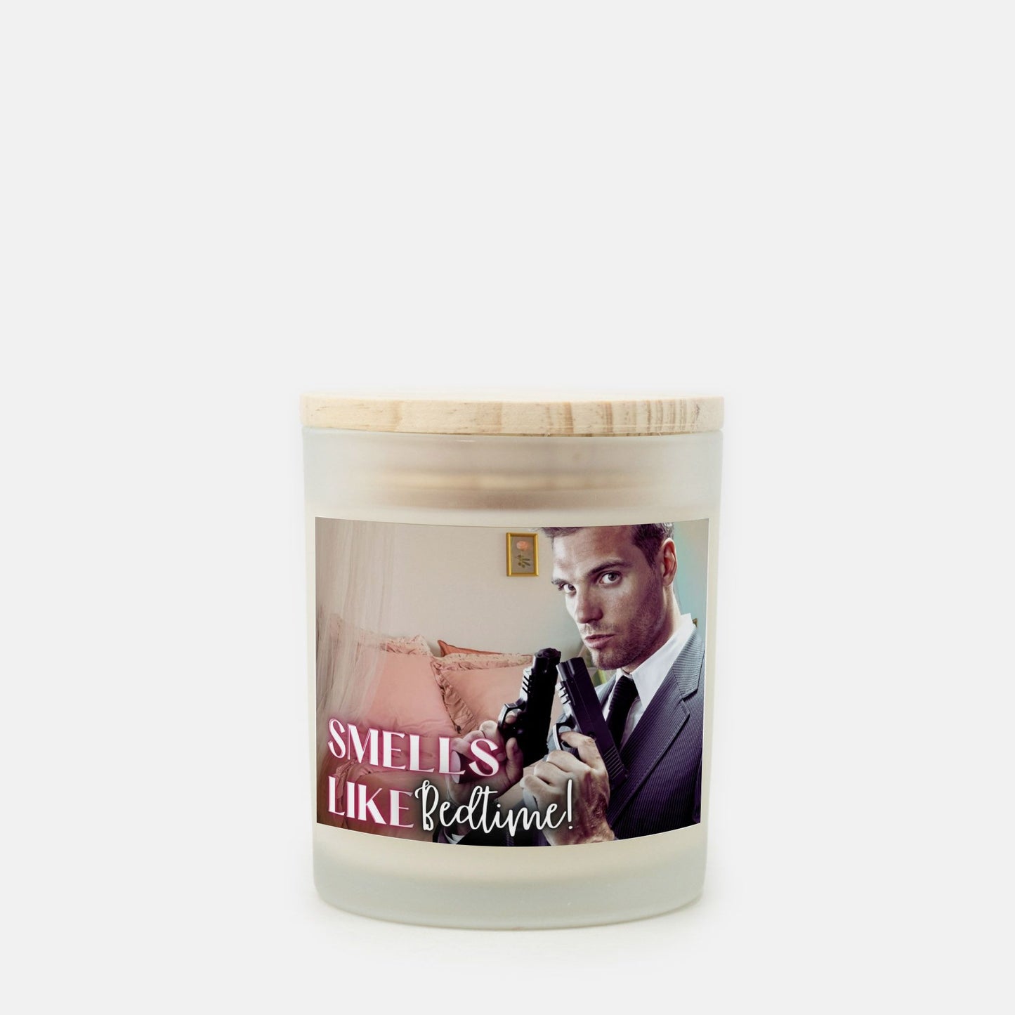 Smells Like Bedtime Bodyguard Candle Frosted Glass (Hand Poured 11 oz)  [FREE SHIPPING]