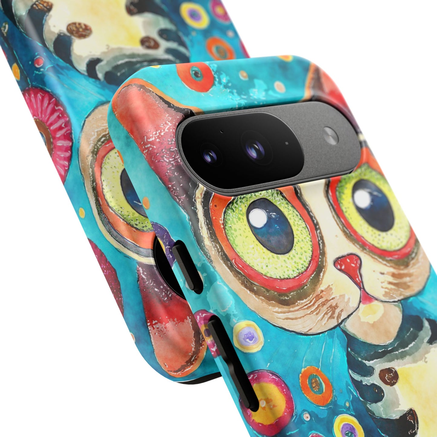 Here Kitty Kitty, Colorful Cat Phone Case - Unique Artistic Design for Cat Lovers