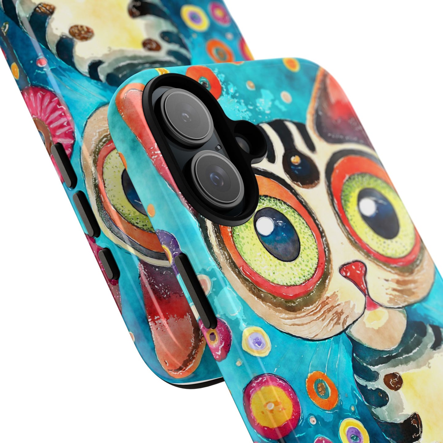 Here Kitty Kitty, Colorful Cat Phone Case - Unique Artistic Design for Cat Lovers