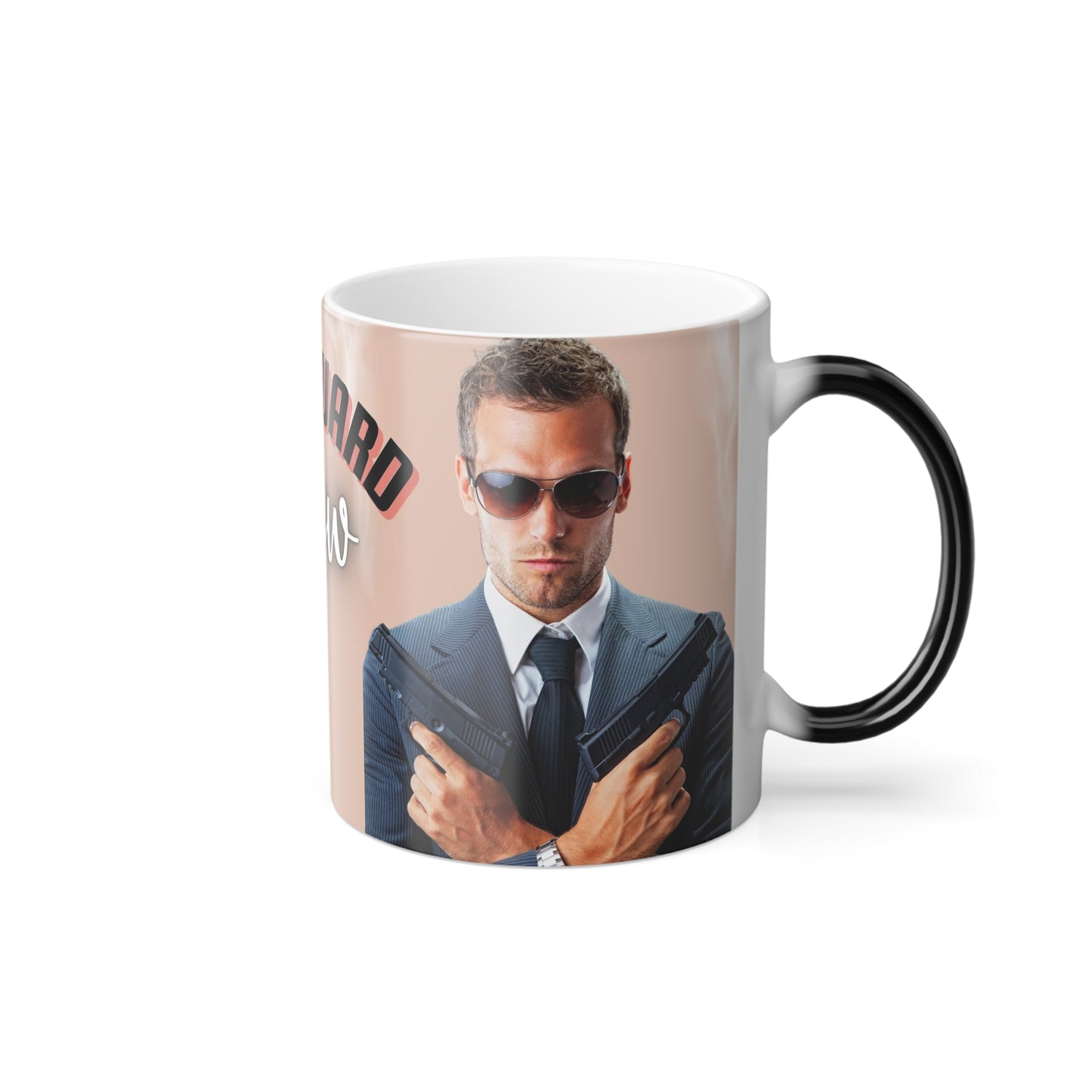 Bodyguard Brew Guns Crossed Morphing Mug, 11oz  [FREE SHIPPING]