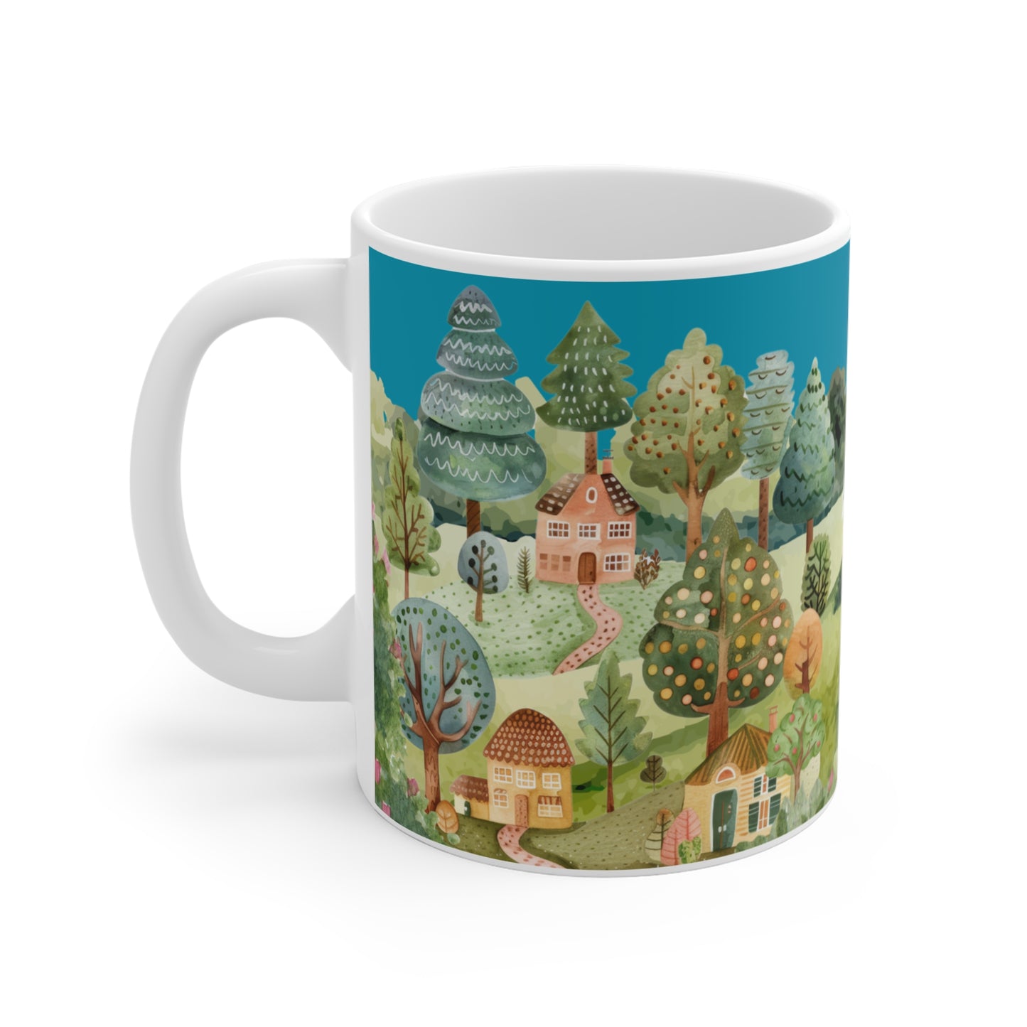 Village Life Ceramic Mug 11oz