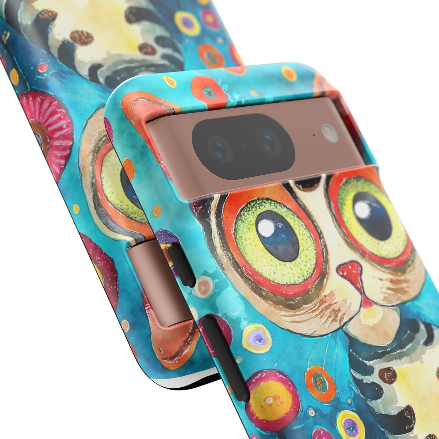 Here Kitty Kitty, Colorful Cat Phone Case - Unique Artistic Design for Cat Lovers