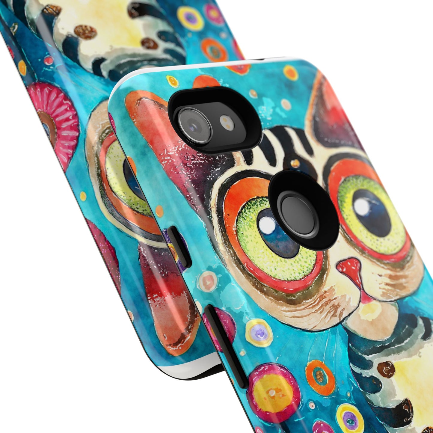 Here Kitty Kitty, Colorful Cat Phone Case - Unique Artistic Design for Cat Lovers