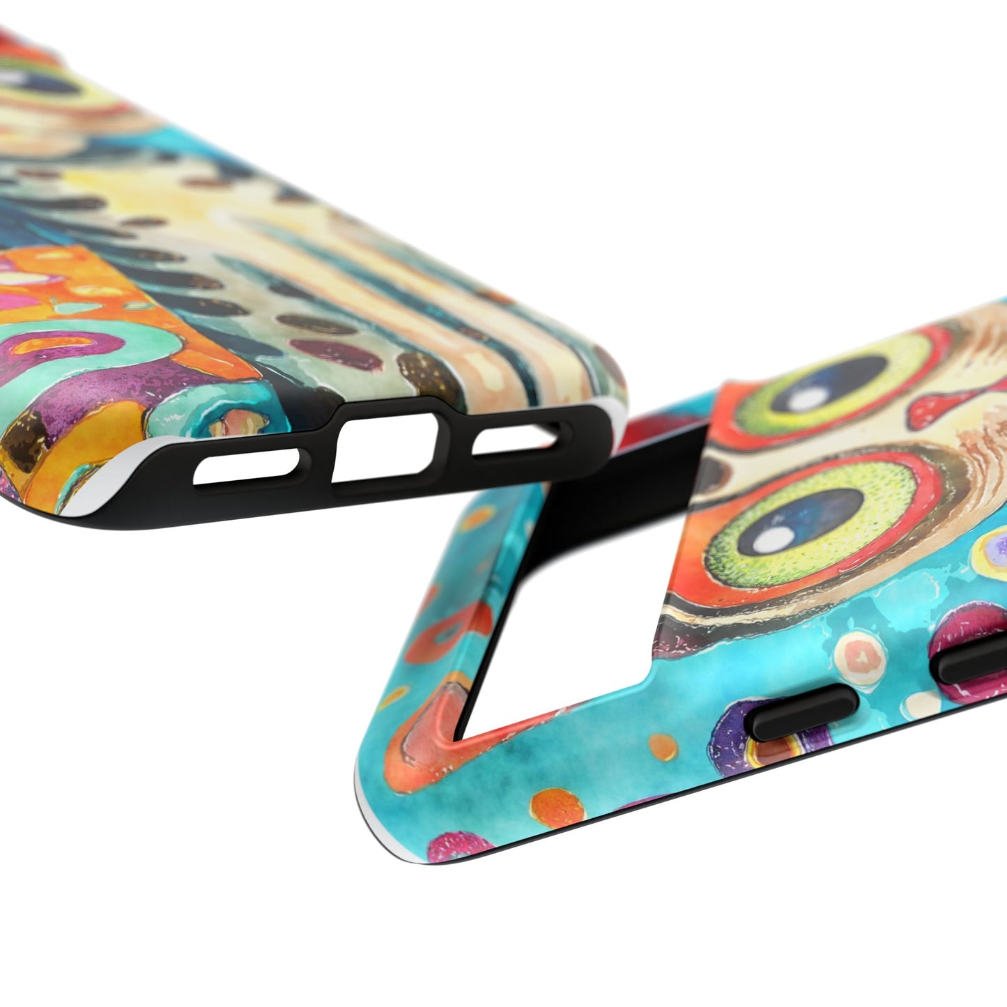 Here Kitty Kitty, Colorful Cat Phone Case - Unique Artistic Design for Cat Lovers