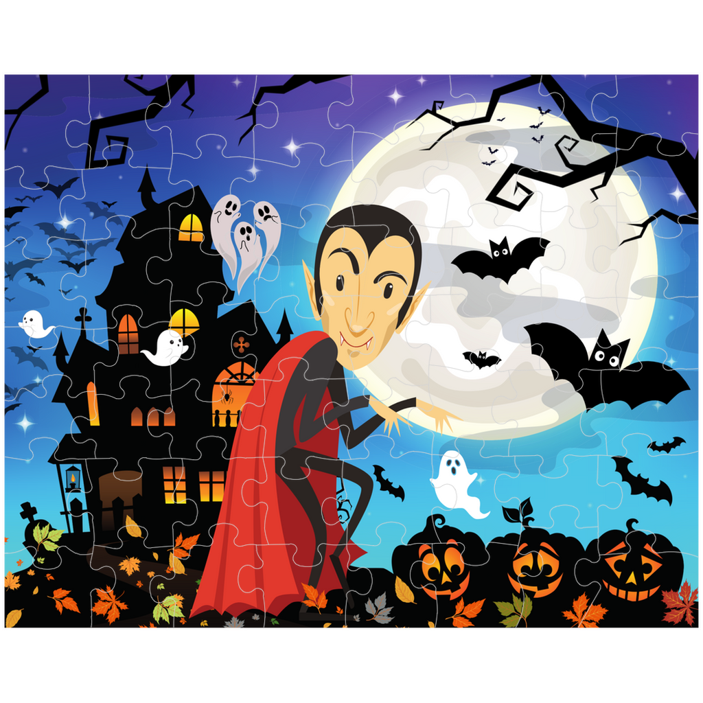 Creeping Count Dracula Children's Halloween Jigsaw Puzzle  [FREE SHIPPING]