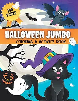 HALLOWEEN JUMBO COLORING & ACTIVITY BOOK: 100 Pages (Ages 4-8, Ages 4-6, Toddlers, PreK, Kindergarten)