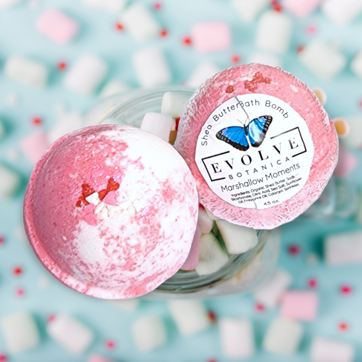 One Evolve Botanical Bath Bomb - Marshmallow Moments (FREE SHIPPING!)